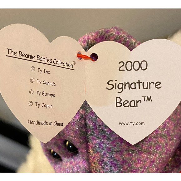 ⭐️🆁🅰🆁🅴⭐️   RARE Ty Beanie Baby 2000 SIGNATURE BEAR - MINT!     𖩆◠ܫ◠𖩐 - Picture 3 of 15